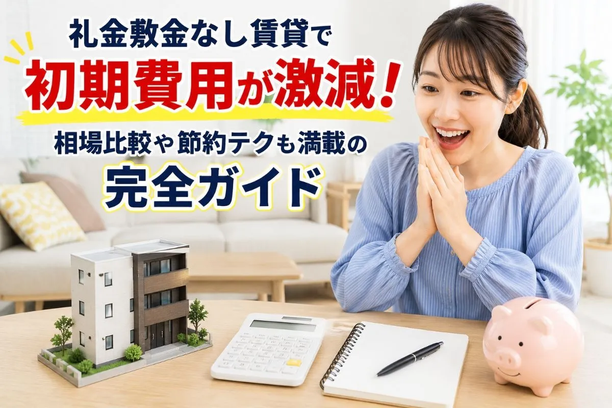 礼金敷金なし賃貸で初期費用が激減！相場比較や節約テクも満載の完全ガイド