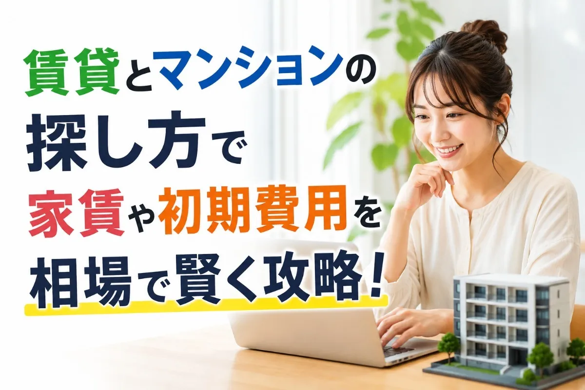 賃貸とマンションの探し方で家賃や初期費用を相場で賢く攻略！