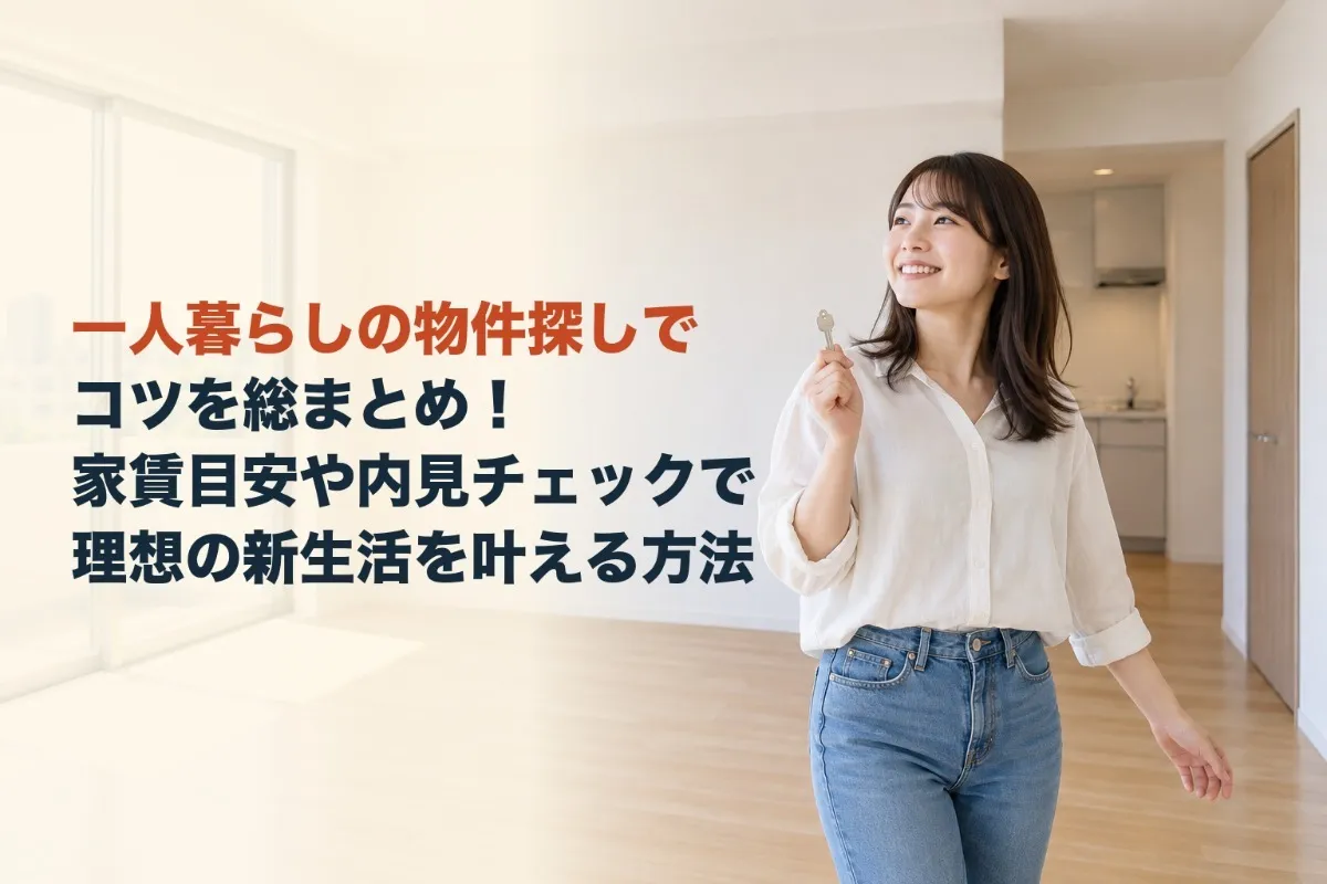 一人暮らしの物件探しでコツを総まとめ！家賃目安や内見チェックで理想の新生活を叶える方法
